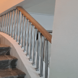 Staircase (Before): New bannister installed