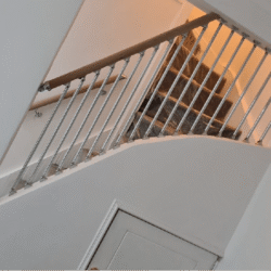 Staircase (Before): The staircase was then fully decorated