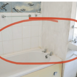 Bathroom (Before): Bathroom before renovation