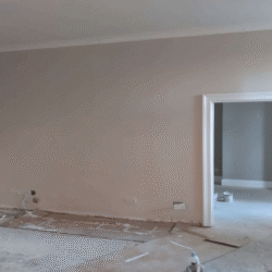 Following on from the dampproof tanking and plastering work, all apartments underwent three coats of paint in accordance with the leaseholder's preferences for each room's paint colour.