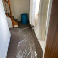 Stairs leading to the first floor of the house